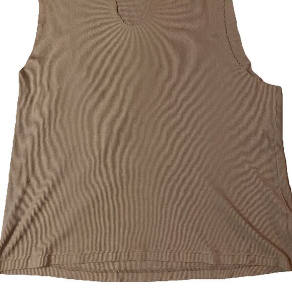 YEEZY x Adidas Season 1 Thermal Tank Men's Sz L Beige Intentionally Distressed - Picture 4 of 9